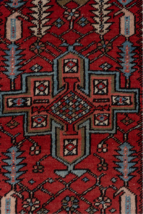 Antique Heriz Runner Rug (3' x 14')